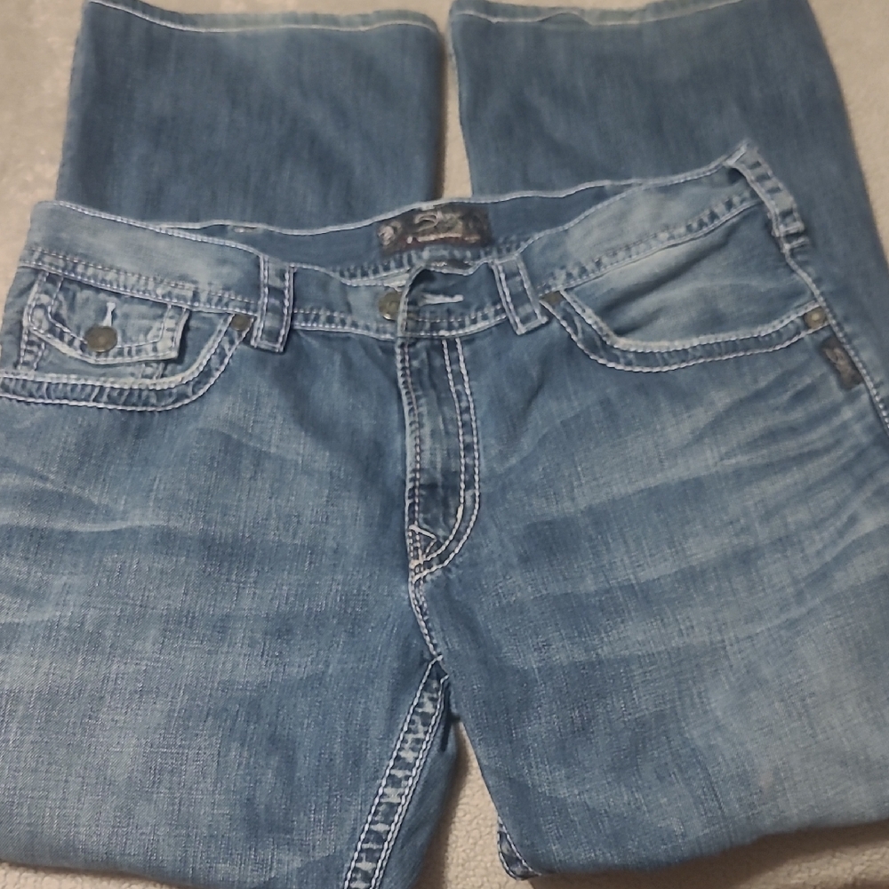 Silver Jeans Men's Relaxed Fit Medium Blue Denim